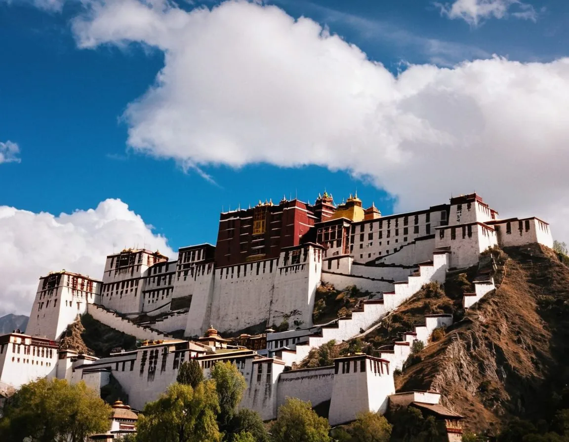 Potala Palace with blue sky