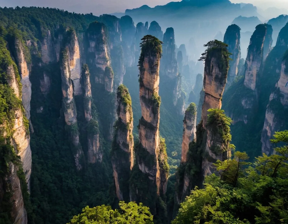 Zhangjiajie's towering rock formations